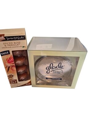 Glade Scented Oil Candle Holder + 4 Spiced Rose & Vanilla Refills